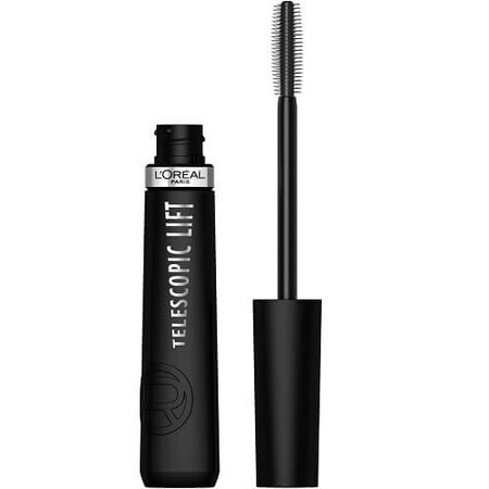 Máscara de pestañas Volume, Lengthening and Curl, Loreal, Telescopic Lift, Negro, 9,9 ml