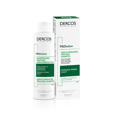 Vichy Dercos Champú queratorreductor PSOlution, 200 ml