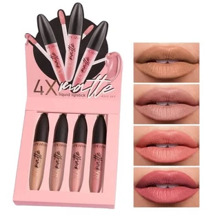 Set 4 barras de labios líquidas, Handaiyan, mate, 4 x 2,5 ml, A