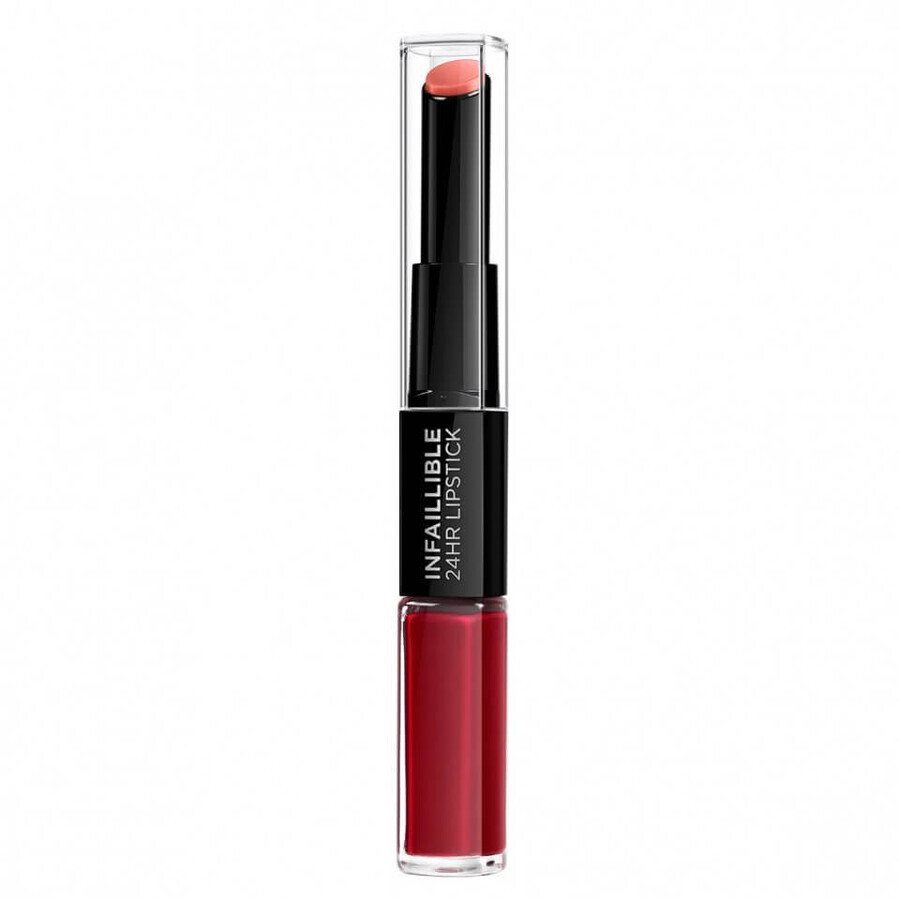 Lápiz de Labios Líquido L'Oréal Paris Infaillible 24H 700 Boundless Burgundy Resistente a la Transferencia,