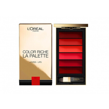 Rouge à lèvres Palette Loreal Color Riche, La Palette, Rouge, 6 couleurs