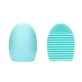 Brush Egg - Accesorio de silicona para limpiar las brochas de maquillaje, Color Azul