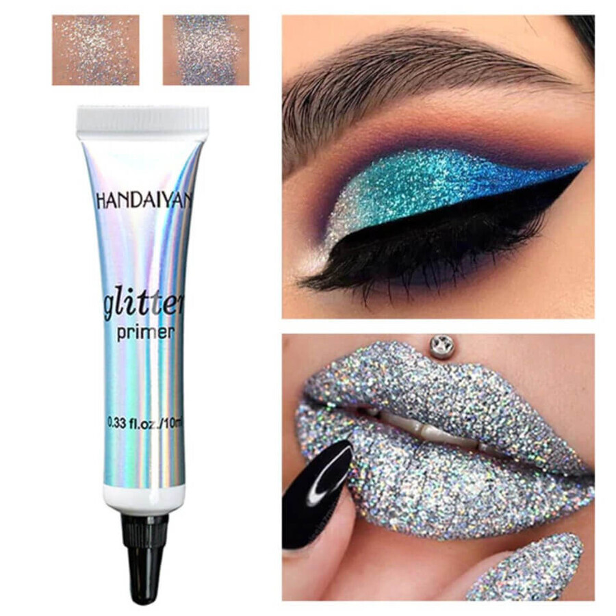 Handaiyan Base Primer, Glitter Primer, Adhesivo, 10 ml