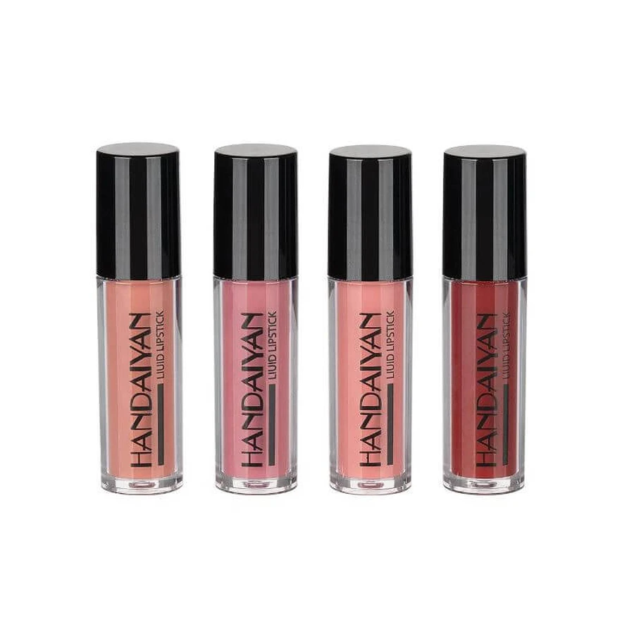 4er-Set Lippenstifte, Handaiyan, Liquid LipGloss, 01