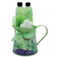 Aurora Geschenkset Wildlilie el 180 ml + Shampoo 180 ml + Glitzerkugel + Waschlappen