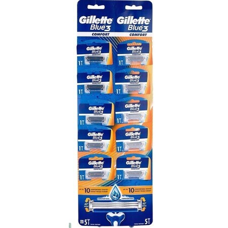 Maquinilla de afeitar Gillette Blue 3 Plus Comfort, 10 unidades