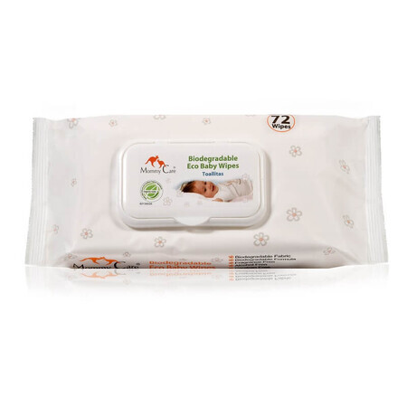 Lingettes biodégradables pour bébés, 72 pièces, Mommy Care