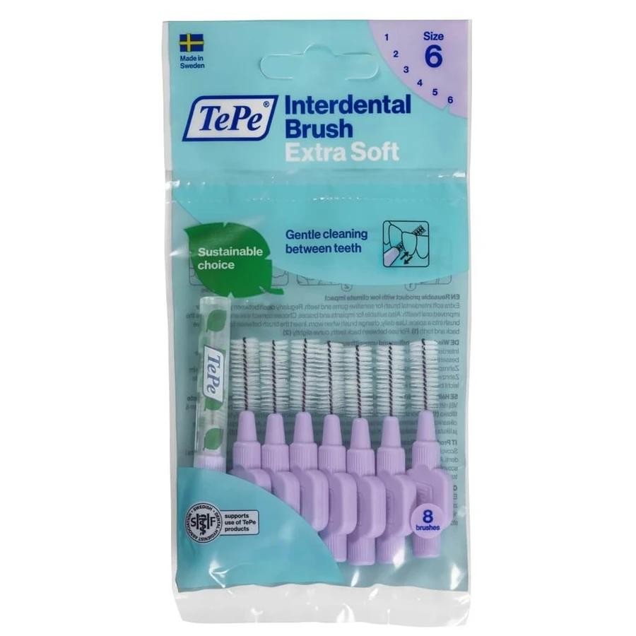 TePe Extra Soft Szczoteczki do przestrzeni międzyzębowych 1.1mm Jasnofioletowe, 8 sztuk: ceny i cechy