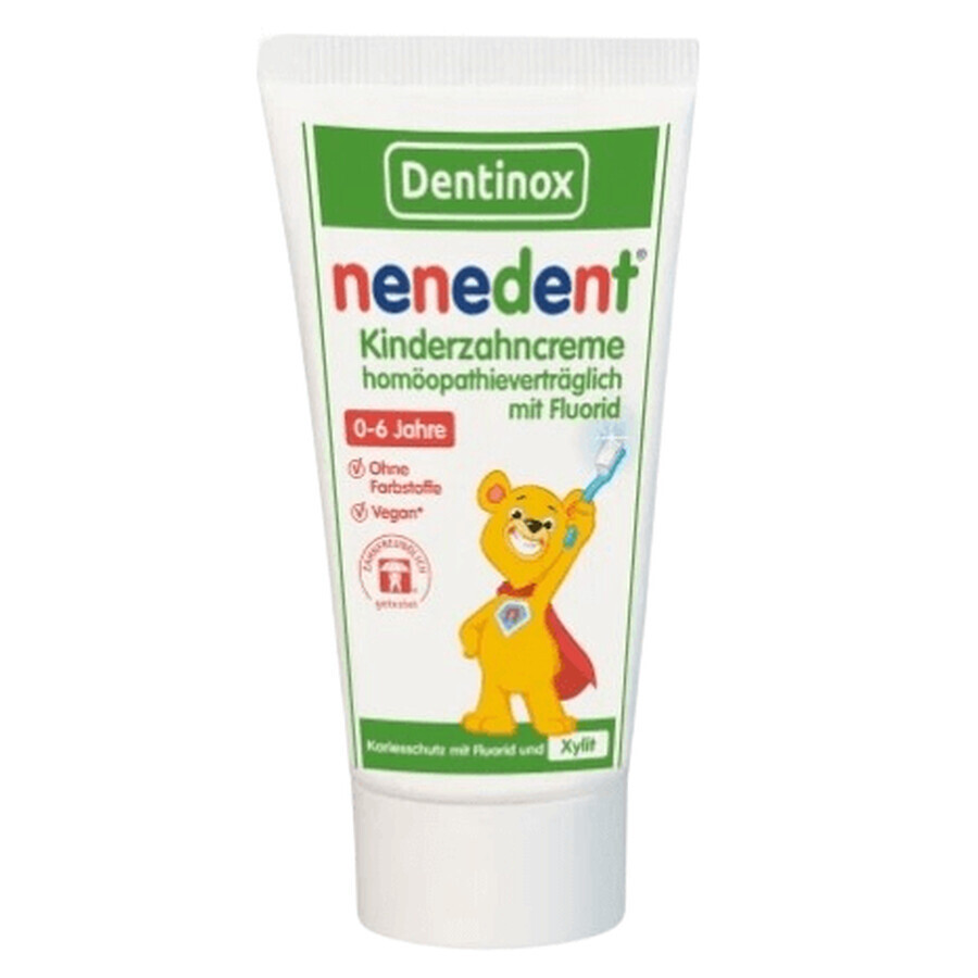 Nenedent Pasta dentífrica fluorada para niños de 0 a 6 años, 50 ml