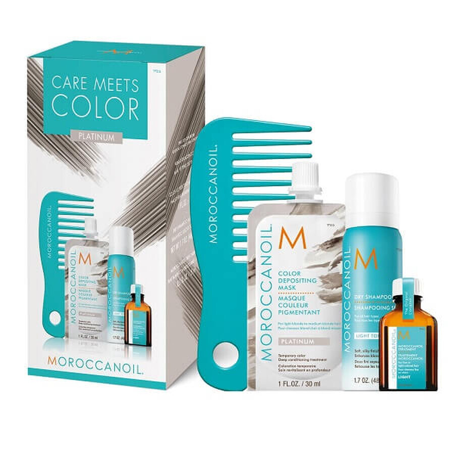 Set Pflege trifft Farbe Platin, Moroccanoil