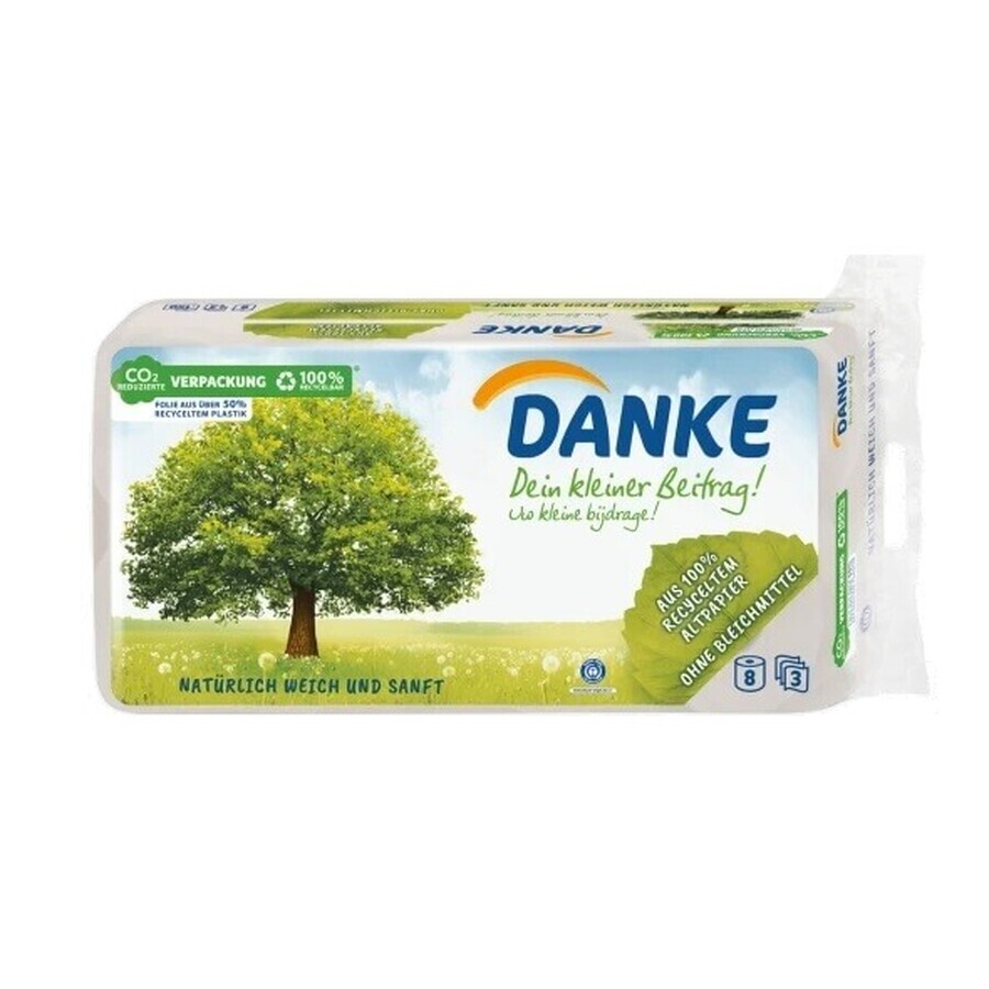 Danke, Papel higiénico, 8 rollos