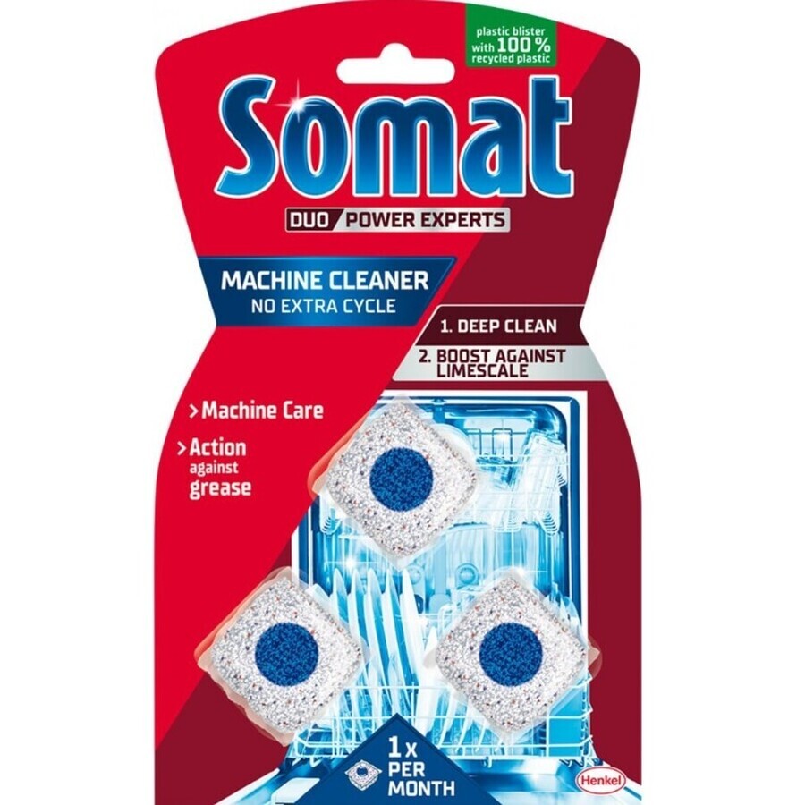 Somat Machine Cleaner, comprimés de nettoyage pour lave-vaisselle, 3 x 20 g