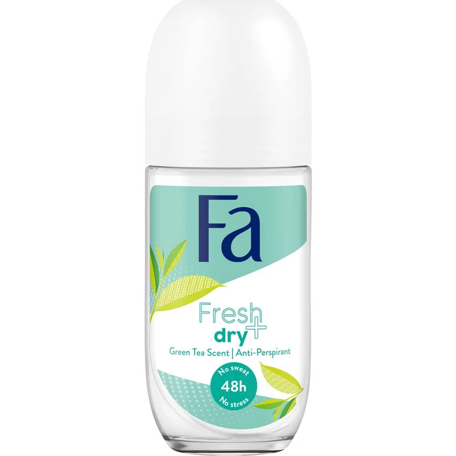 Fa Fresh amp;Dry 48h Antitranspirante en roll-on perfumado con té verde, 50ml