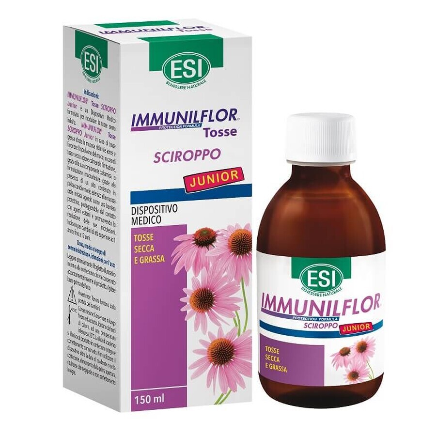 ESI Immunilflor - Sciroppo Tosse Secca e Grassa Junior Dispositivo Medico, 150ml