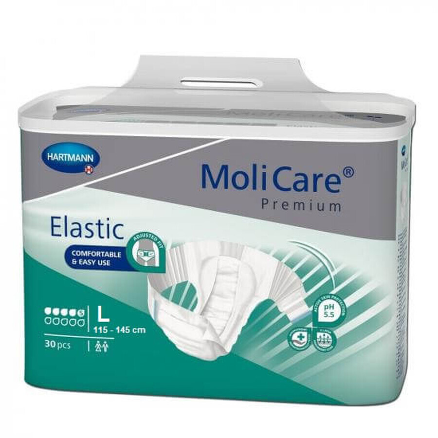 MoliCare Premium Slips elásticos para incontinencia 5 PIC talla L (1651873), 30 piezas, Hartmann