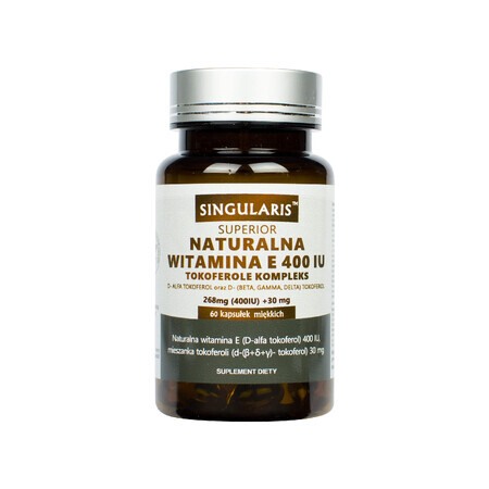 Singularis Superior Natural Vitamin E Tocopherols Complex 400IU 60 capsule