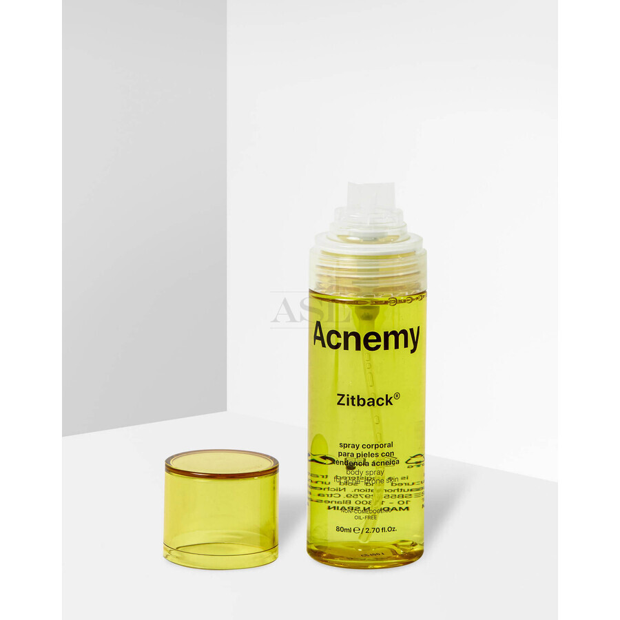 Lichaamsspray voor acnegevoelige huid, ZITBACK, 80ml, Acnemy