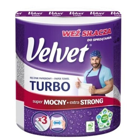 Prosop Velvet Turbo, 1 rolă