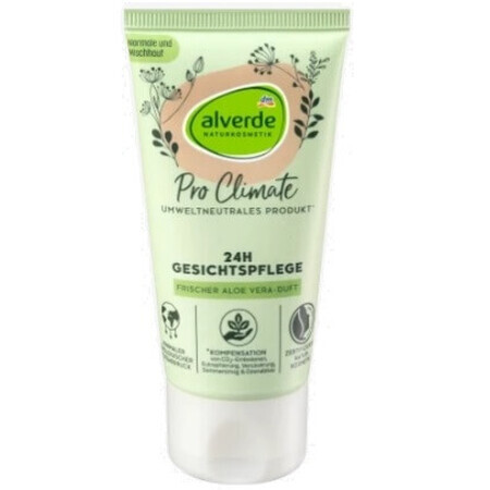 Alverde, Pro Climate, Crema facial, aloe vera, 50ml