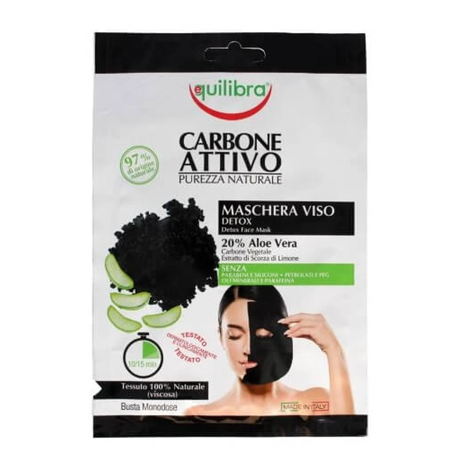 Equilibra, Zuiverend gezichtsmasker met actieve ingrediënten, 1 st