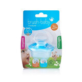 FrontEase cepillo de dientes azul chupete, 3 meses+, Brush Baby