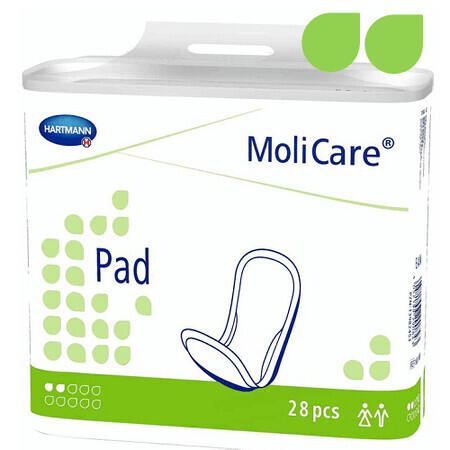 Absorbentes incontinencia MoliCare Pad 2 gotas, 28 unidades, Hartmann