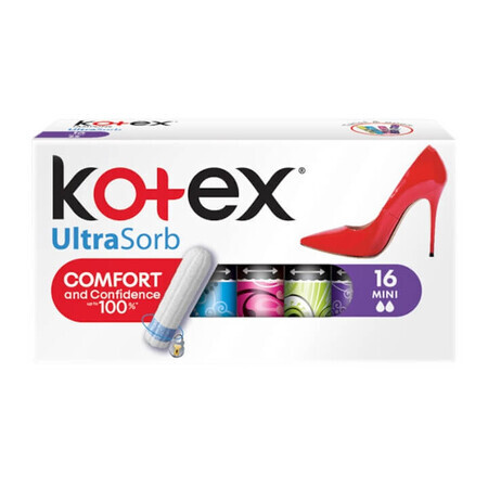 Mini compresas UltraSorb, 16 unidades, Kotex