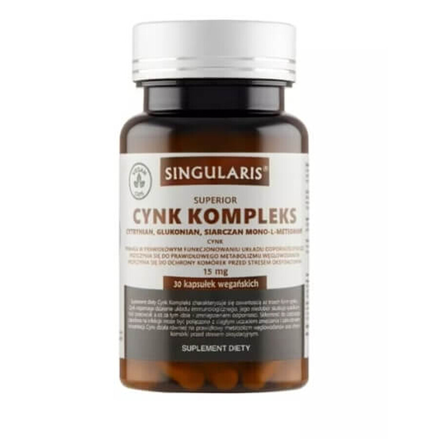 Singularis Zinc Complex 15 mg, 30 cápsulas