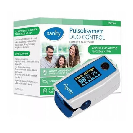 Pulsioximetro DUO Control, modelo Sanity AP 4117, 1 ud.