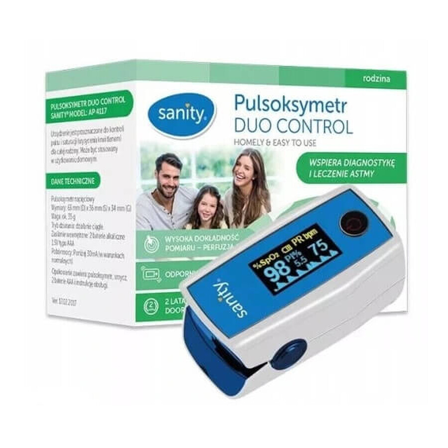 Pulsioximetro DUO Control, modelo Sanity AP 4117, 1 ud.