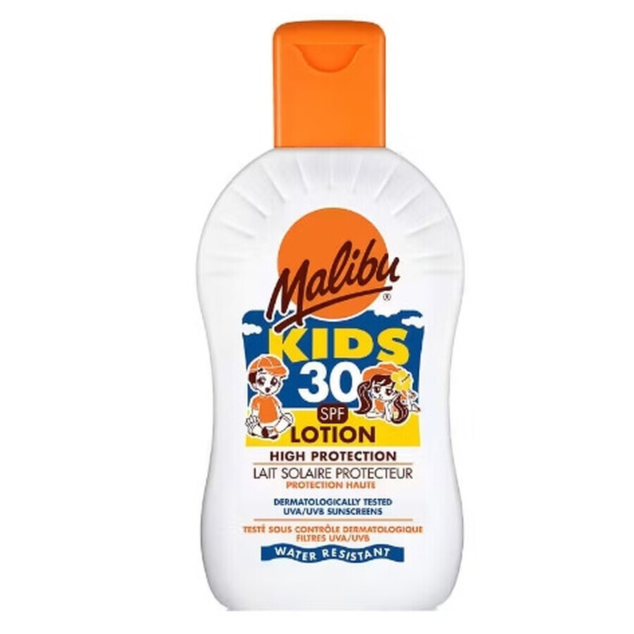 Malibu Loción Solar para Niños FPS 30, 200 ml