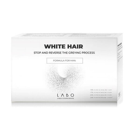 Anti graying hair treatment for men White Hair, 20 vials, Labo