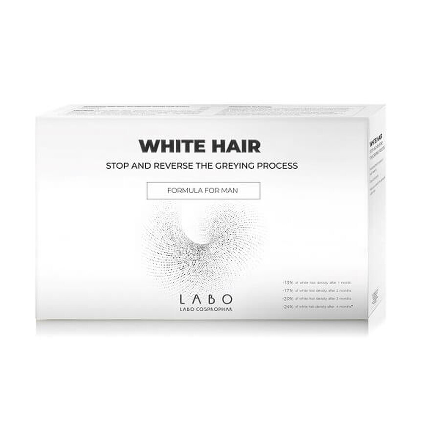 Anti graying hair treatment for men White Hair, 20 vials, Labo