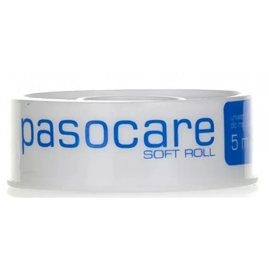 Pasocare Esparadrapo, no tejido en rollo, 5m x 1,25cm, rollo blando, 1 ud - ¡Larga duración!