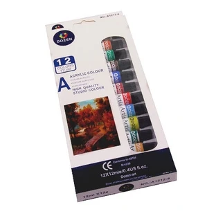 Farby akrylowe w tubkach, 12x12 ml
