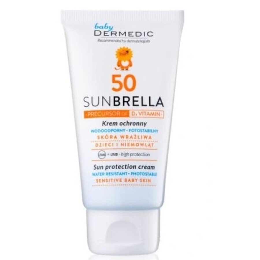 Crema protectora facial para niños Dermedic Sunbrella SPF 50, 50 ml