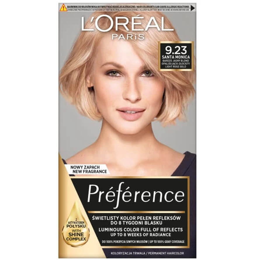 L'Oreal Paris Preference, Coloration 9.23 Santa Monica