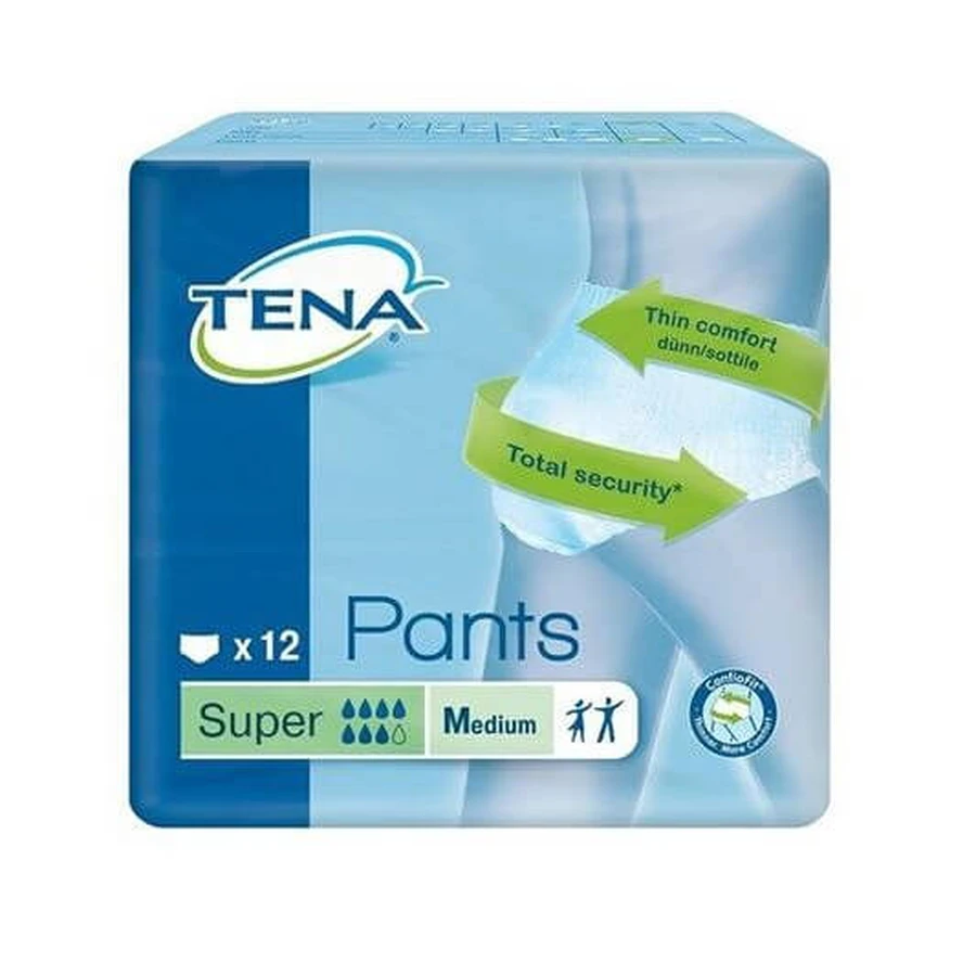 Tena, Super Pants, chambray underwear, 12 pieces