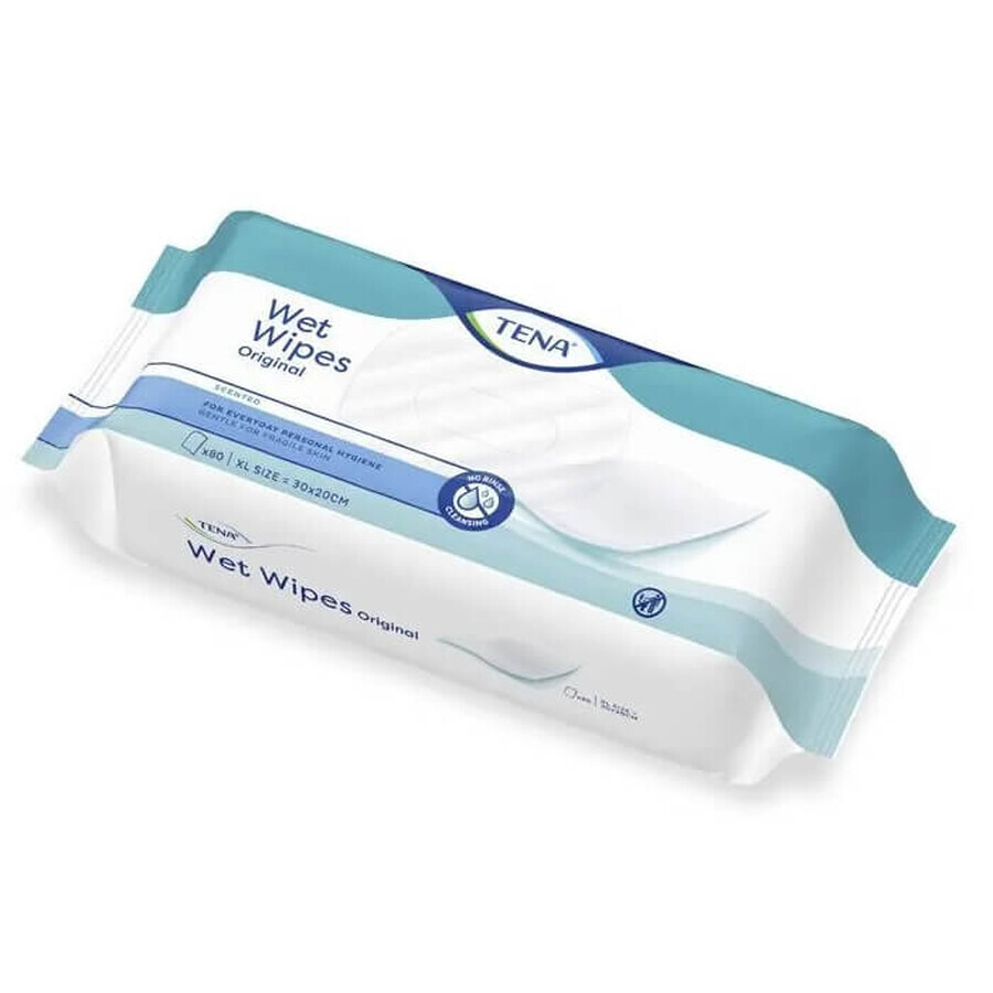 Tena Wet Wipes Original, toallitas húmedas, 80 unidades