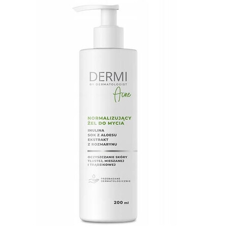 Dermi By Dermatologist Acne Cleanser für fettige, Mischhaut und zu Akne neigende Haut, 200 ml