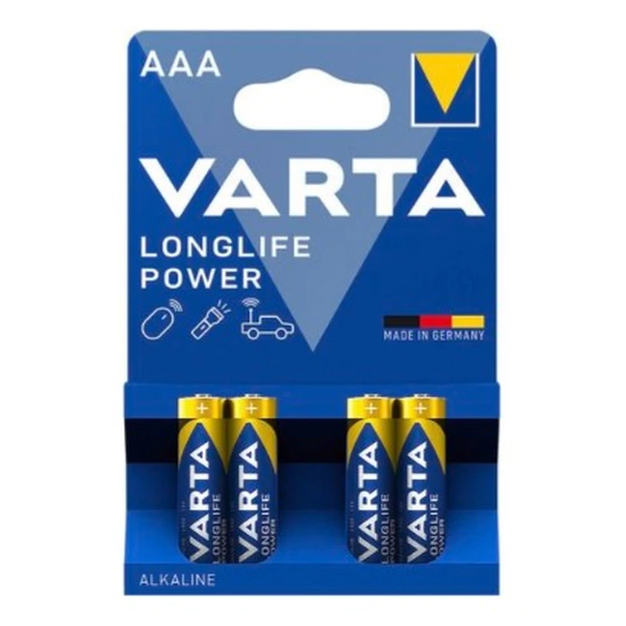 Varta, Potenza AAA/R03, Batterie, 4 pezzi