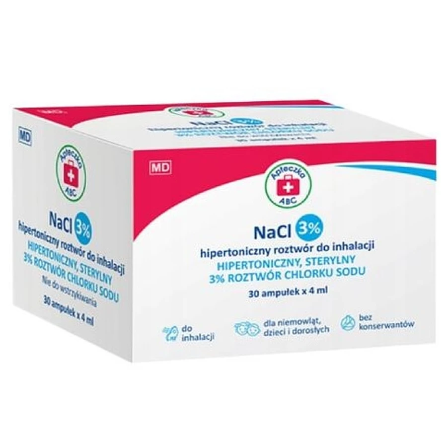 ABC First Aid Kit NaCl 3% Hypertonic solution for inhalation, 30 x 4 ml