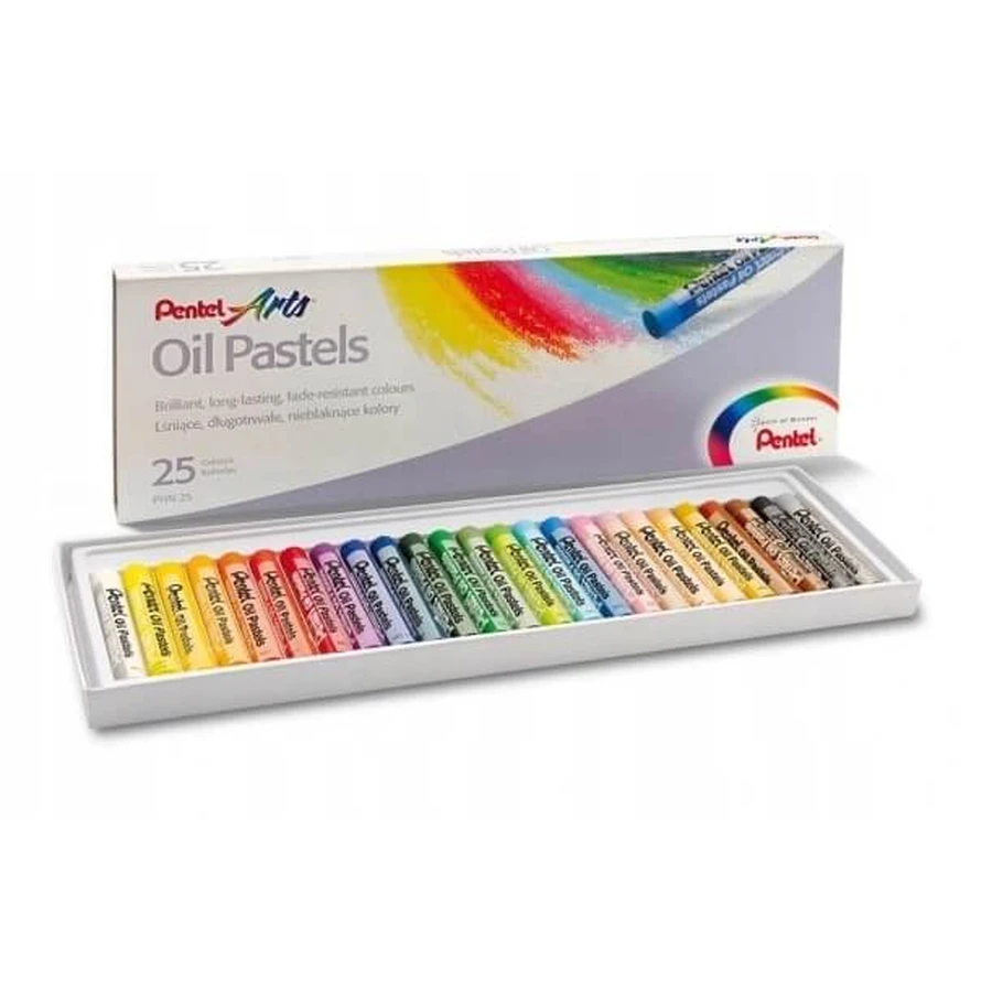 Pentel, Matite pastello a olio, 25 colori
