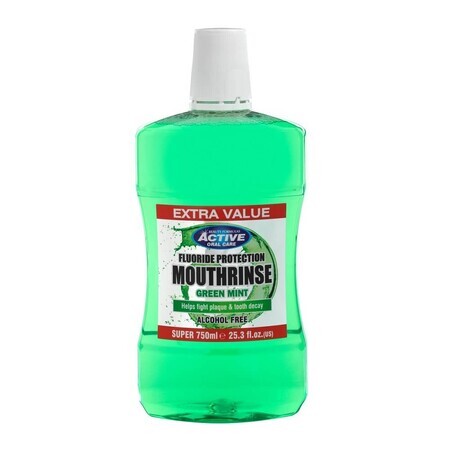 Beauty Formulas Colutorio activo sin alcohol con mito verde, 750ml