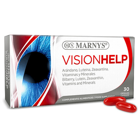 Visionhelp con Luteína + Zeaxantina + Betacaroteno, 30 cápsulas, Marnys