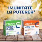 Vitamina C 1000 mg + Zn 25 mg + D3 4000UI, 30 comprimate filmate, Fiterman