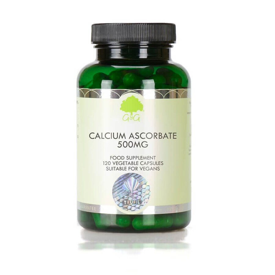 Vitamina C Calcio Ascorbato 550mg, 120 capsule, G&G