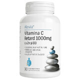 Vitamina C Retard 1000mg con Zn y D3, 30 comprimidos recubiertos, Alevia