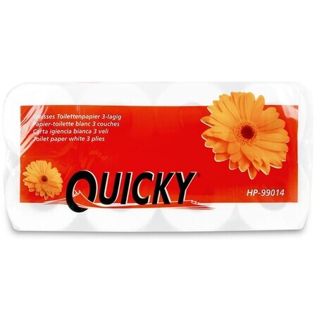 Quicky, papel higiénico en rollo, 8 rollos