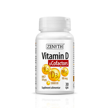 Vitamina D &amp; Cofactores, 30 cápsulas, Zenith